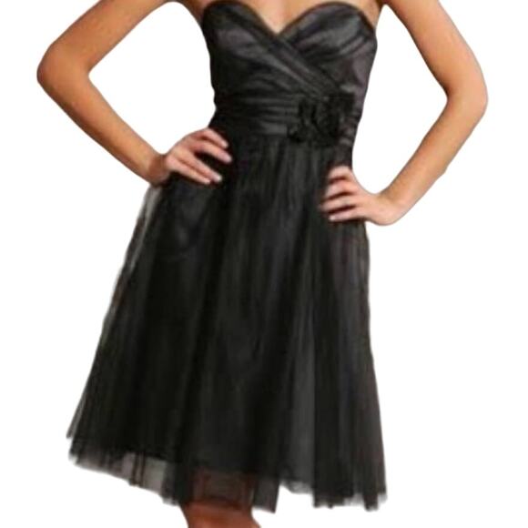 Vintage Jim Hjelm Occasions Strapless Rosette Tulle Party Dress Size 4 - Picture 1 of 8